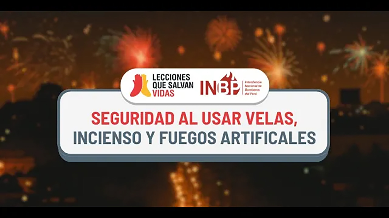 Seguridad al usar velas, incienso y fuegos artificiales